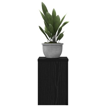 vidaXL Βάση φυτών 2 τεμ. Μαύρη Δρυς 20 x 20 x 30 cm Επεξεργασμένο Ξύλο