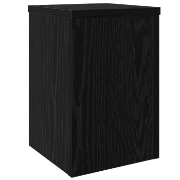 vidaXL Βάση φυτών 2 τεμ. Μαύρη Δρυς 20 x 20 x 30 cm Επεξεργασμένο Ξύλο