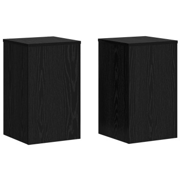 vidaXL Βάση φυτών 2 τμχ. Μαύρη Οξυά 30 x 30 x 50 cm Επεξεργασμένο Ξύλο