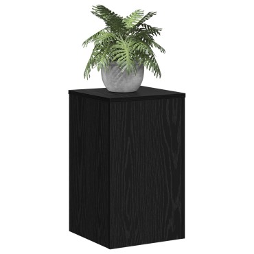 vidaXL Βάση φυτών 2 τεμ. Μαύρη Δρυς 30 x 30 x 50 cm Επεξεργασμένο Ξύλο