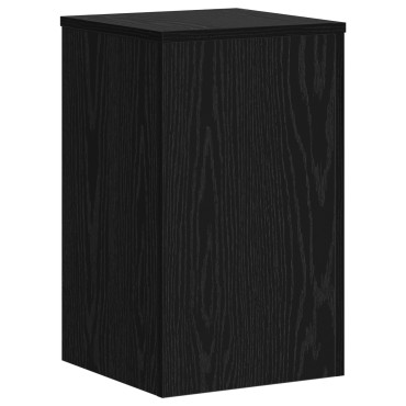 vidaXL Βάση φυτών 2 τεμ. Μαύρη Δρυς 30 x 30 x 50 cm Επεξεργασμένο Ξύλο