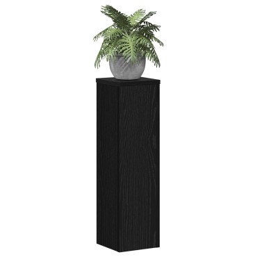 vidaXL Βάση φυτών 2 τμχ. Μαύρη Οξυά 17 x 17 x 60 cm Επεξεργασμένο Ξύλο