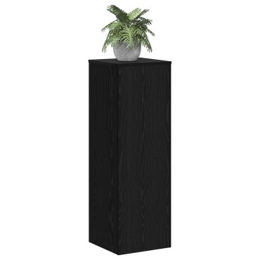 vidaXL Στήριξη Φυτών Μαύρη Βελανιδιά 33x33x100 cm από Ξύλινη MDF