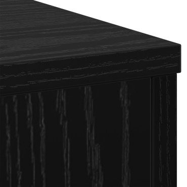 vidaXL Στήριξη Φυτών Μαύρη Βελανιδιά 33x33x100 cm από Ξύλινη MDF