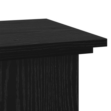 vidaXL Βάση φυτών Μαύρη Οξυά 33 x 33 x 60 εκ Επεξεργασμένο ξύλο