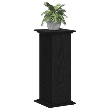 vidaXL Βάση φυτών Μαύρη Οξυά 33 x 33 x 80 cm Επεξεργασμένο ξύλο