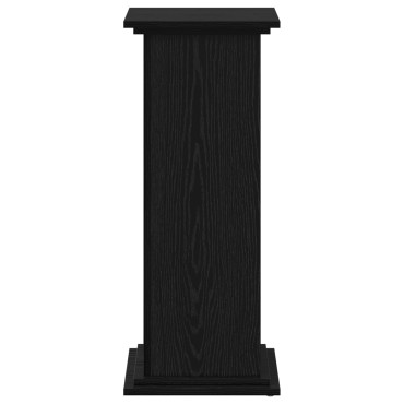 vidaXL Βάση φυτών Μαύρη Οξυά 33 x 33 x 80 cm Επεξεργασμένο ξύλο