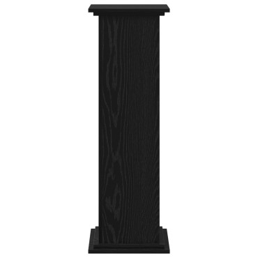 vidaXL Βάση φυτών Μαύρη Οξυά 33 x 33 x 100 cm Επεξεργασμένο ξύλο