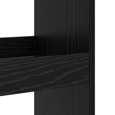 vidaXL Τραπέζι Μπαρ με Αποθήκευση Μαύρος Δρύς 60x60x102cm Επεξεργασμένο Ξύλο 1 τεμ.