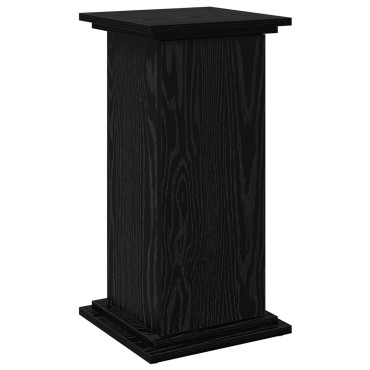 vidaXL Βάση Φυτών με Αποθήκευση Μαύρο Ξύλο 31x30x60 εκ. Εξατομικευμένο Ξύλο