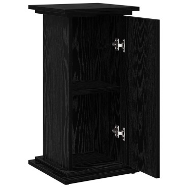 vidaXL Βάση Φυτών με Αποθήκευση Μαύρο Ξύλο 31x30x60 εκ. Εξατομικευμένο Ξύλο
