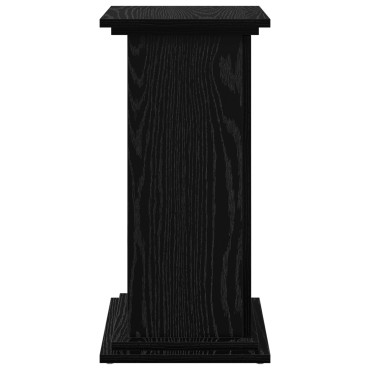 vidaXL Βάση Φυτών με Αποθήκευση Μαύρο Ξύλο 31x30x60 εκ. Εξατομικευμένο Ξύλο
