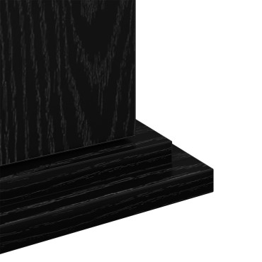 vidaXL Βάση Φυτών με Αποθήκευση Μαύρο Ξύλο 31x30x60 εκ. Εξατομικευμένο Ξύλο