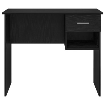 vidaXL Γραφείο Μαύρη Οξυά Επεξεργασμένο Ξύλο 90x49x75 εκ 1 τεμ.