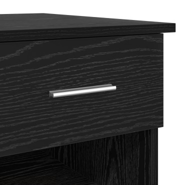 vidaXL Γραφείο Μαύρη Οξυά Επεξεργασμένο Ξύλο 90x49x75 εκ 1 τεμ.