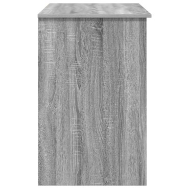 vidaXL Γραφείο με Αποθήκη Γκρι Sonoma 90x49.5x75cm Επεξεργασμένο Ξύλο 1 τεμ.