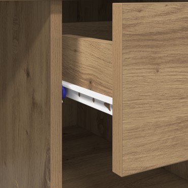 vidaXL Γραφείο με Αποθήκευση Δρυς 90x49.5x75cm Επεξεργασμένο ξύλο 1 τεμ.