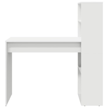 vidaXL Γραφείο Λευκό Επεξεργασμένο Ξύλο 113x54x120cm 1 τεμ.