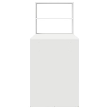 vidaXL Γραφείο Λευκό Επεξεργασμένο Ξύλο 113x54x120cm 1 τεμ.
