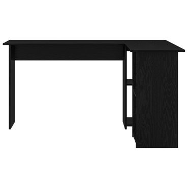 vidaXL Γραφείο Μαύρη Οξυά 142x102x73cm Επεξεργασμένο Ξύλο 1 τεμ.