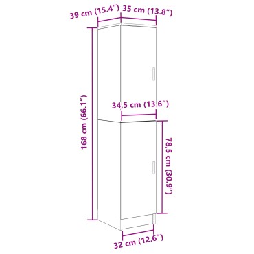 vidaXL Μπουφές Γκρι Σκυρόδεμα MDF με εφέ σκυροδέματος Κανονικό Πόρτες