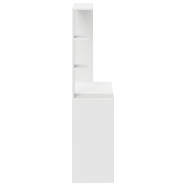 vidaXL Γραφείο Λευκό Επεξεργασμένο Ξύλο 78,5x37x154,5 εκ 1 τεμ.
