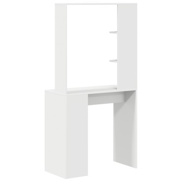 vidaXL Γραφείο Λευκό Επεξεργασμένο Ξύλο 78,5x37x154,5 εκ 1 τεμ.