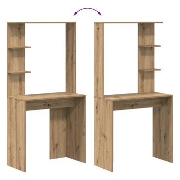vidaXL Γραφείο Artisan Oak Επεξεργασμένο Ξύλο 78,5x37x154,5 εκ 1 τεμ.
