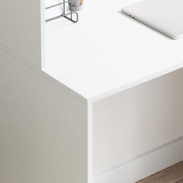 vidaXL Γραφείο Λευκό Επεξεργασμένο Ξύλο 102x50x124cm 1 τεμ.