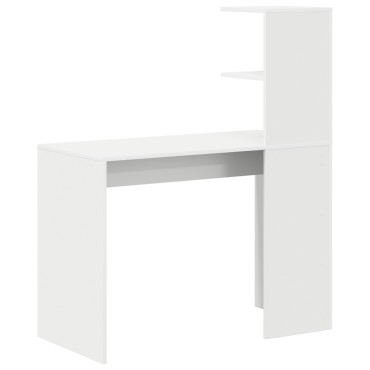 vidaXL Γραφείο Λευκό Επεξεργασμένο Ξύλο 102x50x124cm 1 τεμ.