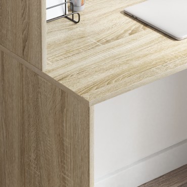 vidaXL Γραφείο Δρύς Sonoma Επεξεργασμένο Ξύλο 102x50x124cm 1 τεμ.