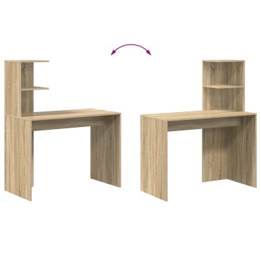 vidaXL Γραφείο Δρύς Sonoma Επεξεργασμένο Ξύλο 102x50x124cm 1 τεμ.