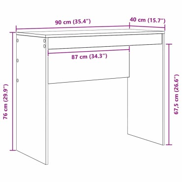 vidaXL Γραφείο Δρύς Sonoma 90x40x76cm 1 τεμ.