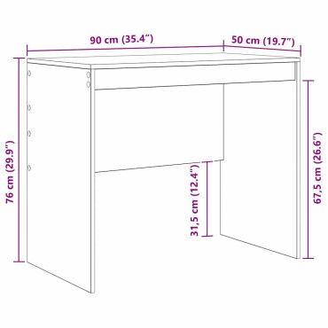 vidaXL Γραφείο Παλιό ξύλο 90x50x76cm 1 τεμ.