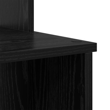 vidaXL Γραφείο με αποθήκευση Μαύρη δρυός 120.5x44x88.5cm Επεξεργασμένο ξύλο 1 τεμ.