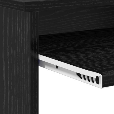 vidaXL Γραφείο με αποθήκευση Μαύρη δρυός 120.5x44x88.5cm Επεξεργασμένο ξύλο 1 τεμ.