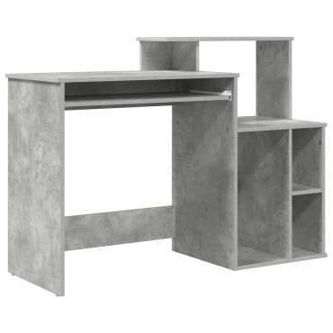 vidaXL Γραφείο Σκυρόδεμα Γκρι 120,5x44x88,5cm Επεξεργασμένο Ξύλο 1 τεμ.