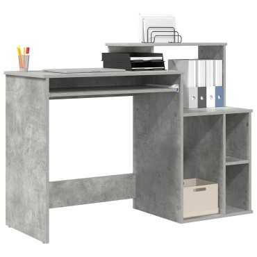 vidaXL Γραφείο Σκυρόδεμα Γκρι 120,5x44x88,5cm Επεξεργασμένο Ξύλο 1 τεμ.