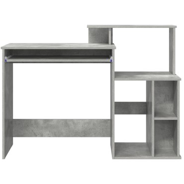 vidaXL Γραφείο Σκυρόδεμα Γκρι 120,5x44x88,5cm Επεξεργασμένο Ξύλο 1 τεμ.