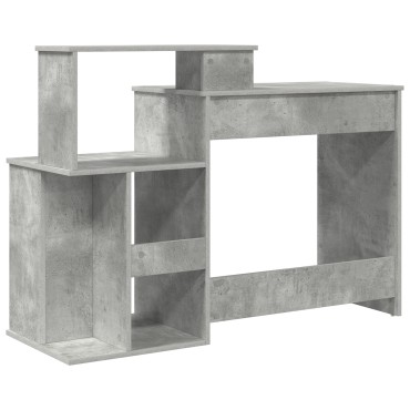 vidaXL Γραφείο Σκυρόδεμα Γκρι 120,5x44x88,5cm Επεξεργασμένο Ξύλο 1 τεμ.
