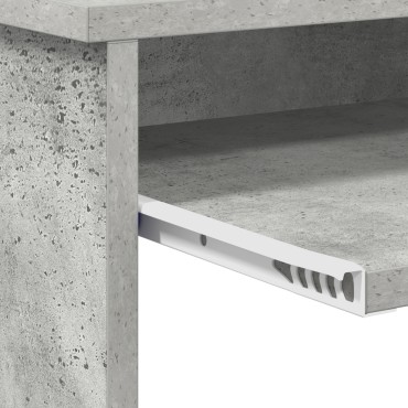 vidaXL Γραφείο Σκυρόδεμα Γκρι 120,5x44x88,5cm Επεξεργασμένο Ξύλο 1 τεμ.