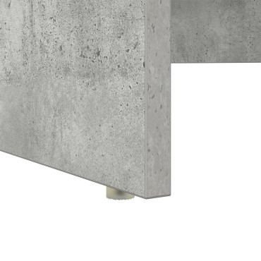 vidaXL Γραφείο Σκυρόδεμα Γκρι 120,5x44x88,5cm Επεξεργασμένο Ξύλο 1 τεμ.