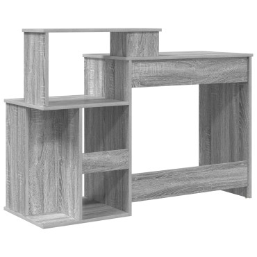 vidaXL Γραφείο Γκρίζο Σονομα 120,5x44x88,5cm Επεξεργασμένο Ξύλο 1 τεμ.