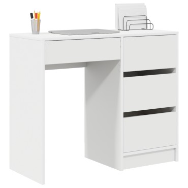 vidaXL Γραφείο Λευκό Επεξεργασμένο Ξύλο 90x37.5x75 εκ 1 τεμ.