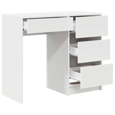 vidaXL Γραφείο Λευκό Επεξεργασμένο Ξύλο 90x37.5x75 εκ 1 τεμ.