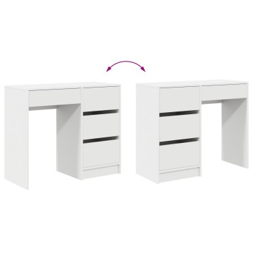 vidaXL Γραφείο Λευκό Επεξεργασμένο Ξύλο 90x37.5x75 εκ 1 τεμ.