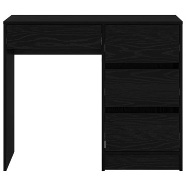 vidaXL Γραφείο Μαύρη Οξυά Επεξεργασμένο Ξύλο 90x37.5x75 εκ 1 τεμ.