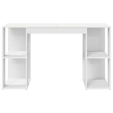 vidaXL Γραφείο Λευκό Επεξεργασμένο Ξύλο 130x50.5x75 εκ 1 τεμ.
