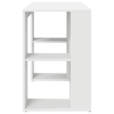 vidaXL Γραφείο Λευκό Επεξεργασμένο Ξύλο 130x50.5x75 εκ 1 τεμ.