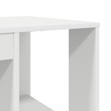 vidaXL Γραφείο Λευκό Επεξεργασμένο Ξύλο 130x50.5x75 εκ 1 τεμ.